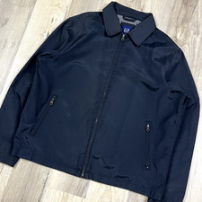 Jaqueta Vintage GAP Herrington Preta Bolso Interno Forrado Y2K Desbotada Grande Motociclista G comprar usado  Enviando para Brazil