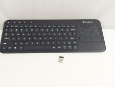 Logitech K400 Teclado Inalámbrico Negro K400r Multi-Touch Touchpad Probado y Funciona segunda mano  Embacar hacia Argentina