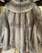 Grey mink jacket for sale  ASHFORD