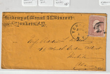 Yonkers NY 3c #65 Advt ACADEMY OF MOUNT ST VINCENT to Mobile Ala 1886 (h197), usado comprar usado  Enviando para Brazil