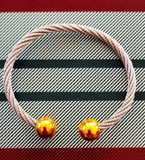 Silver twisted cable for sale  Brooklyn