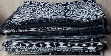 Paquete de manualidades edredones de tela blancos y negros de 17 cuartos de grasa o más grandes de 2 libras segunda mano  Embacar hacia Mexico