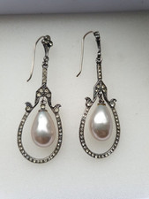 Antique earrings silver for sale  ST. AUSTELL