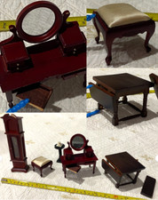 Miniatura VTG Casa de Bonecas 1:12 Móveis de Madeira PROJETO x5 GF Relógio Cômoda Cadeira+ comprar usado  Enviando para Brazil