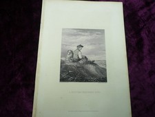 Small antique etching for sale  YEOVIL