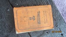 Instruction manual triumph for sale  LEICESTER