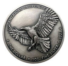 Moneda de Plata 2023 Sioux Nation America Águila Calva Ultra Alto Relieve Antigua de 1 oz segunda mano  Embacar hacia Mexico