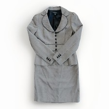 Terno Houndstooth preto e branco academia vintage Nine West Workwear 6 duas peças comprar usado  Enviando para Brazil