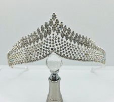 Silberne tiara strasskristalle gebraucht kaufen  Hamburg