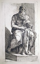 Radierung moses michelangelo gebraucht kaufen  Bremen