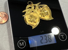 Pingente chinês antigo de ouro amarelo 24K LONGEVIDADE BOA SORTE 2,38 GRAMAS 1 1/2" comprar usado  Enviando para Brazil