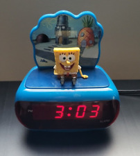 Bob Esponja Pantalones Cuadrados Reloj Despertador 2005 Viacom Enchufe/Batería ¡Funciona! ¡VER VIDEO!! segunda mano  Embacar hacia Argentina