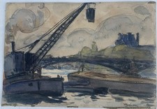 Tableau ancien aquarelle d'occasion  Paris IX