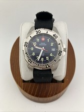 Relógio suíço militar masculino 40 mm Sea Force tom prata mostrador azul 095.0489 - Funciona, usado comprar usado  Enviando para Brazil