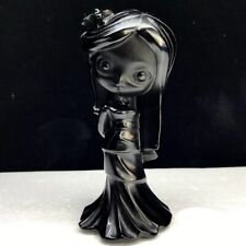 Cristal de cuarzo obsidiana natural raro 260G tallado a mano niña curación segunda mano  Embacar hacia Mexico