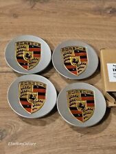 Usado, Conjunto de 4 peças tampa central de roda Porsche de fábrica prata fosca fabricante de equipamento original brasão 76mm 7L5601149E comprar usado  Enviando para Brazil