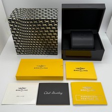 Caixa de relógio Breitling genuína caixa SUPEROCEAN Heritage 46 livreto cor preta comprar usado  Enviando para Brazil