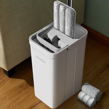 Conjunto de esfregão e balde JOYMOOP com espremedor plano branco mãos livres  comprar usado  Enviando para Brazil
