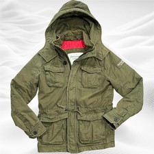 Jaqueta militar vintage Y2K Abercrombie & Fitch com capuz pequena utilitária acolchoada comprar usado  Enviando para Brazil