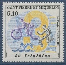 Usado, Saint Pierre & Miquelon N° 610 Sport Triathlon, Bicicleta TB, 1995 Spm MNH comprar usado  Enviando para Brazil