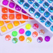 Pedras de neon costurar strass costas planas vidro cristal strass joias Rivoli, usado comprar usado  Enviando para Brazil