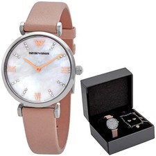 Emporio Armanii Cuarzo Cuadrante MOP Reloj Damas y Conjunto de Joyas AR8039 segunda mano  Embacar hacia Mexico