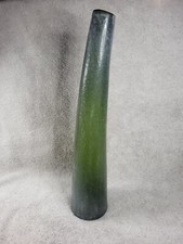 Vaso de vidro vintage arte verde abstrata jateado areia 16,5 polegadas de altura comprar usado  Enviando para Brazil