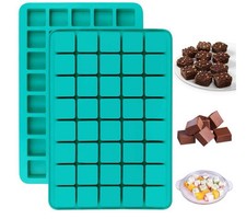 Pacote com 2 moldes quadrados de silicone doce caramelo 40 cavidades, trufas de chocolate comprar usado  Enviando para Brazil