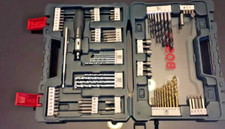 Kit de conjunto de perfuração BOSCH 91 peças caixa de ferramentas mista e estojo madeira metal trabalho comprar usado  Enviando para Brazil