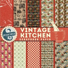 Usado, Vintage kitchen scrapbook paper, 8.5x8.5, 10 Designs, 20 Double-Sided Sheets... comprar usado  Enviando para Brazil