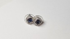 Brincos de centro quadrados de cristal azul angélico Swarovski, usado comprar usado  Enviando para Brazil