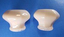 Maçanetas de porta vidro leitoso octogonal 8 pontos 2 1/8" face 1 5/16" base lascas de topo plano comprar usado  Enviando para Brazil
