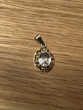 Aquamarin gelbgoldanhänger 58 gebraucht kaufen  Berlin