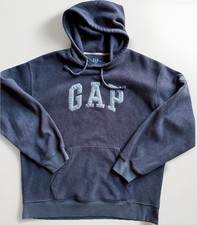 Moletom com capuz vintage 2001 masculino Gap fleece soletrar azul atlético Y2k tamanho G comprar usado  Enviando para Brazil