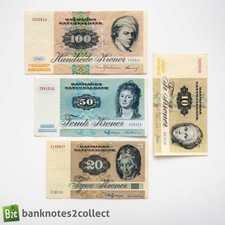 Danimarca set banconote usato  Spedire a Italy