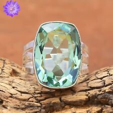 Anillo de plata de ley 925 con piedras preciosas de aguamarina hecho a mano anillo de joyería para regalo segunda mano  Embacar hacia Mexico
