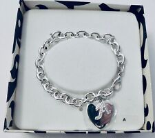 Usado, Pulseira de coração tom prata inicial A com novo na caixa ótimo presente! comprar usado  Enviando para Brazil