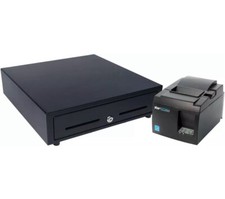 Pacote de suporte quadrado Star TSP100 TSP143U combo impressora de recibos USB e gaveta de dinheiro, usado comprar usado  Enviando para Brazil