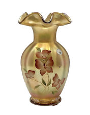Vidro Fenton - Jardim de Borboletas em Carnaval Dourado - Vaso 8,5" - Nancy Fenton, usado comprar usado  Enviando para Brazil