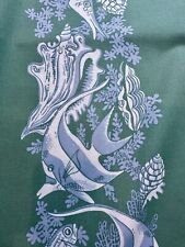 Saia círculo coral peixe concha náutica anos 50 Under the Sea novidade tecido vintage, usado comprar usado  Enviando para Brazil