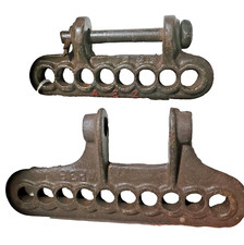 2 ferramentas antigas de arado de ferro fundido desenhado por mula/cavalo engate fazenda 6 "e 8 1/2", usado comprar usado  Enviando para Brazil