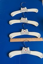 Cabides infantis de madeira vintage pintados à mão, conjunto de 4 gatinhos, usado comprar usado  Enviando para Brazil