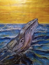 18x24 whale painting for sale  Alturas