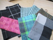 Checked fabric swatches for sale  BASINGSTOKE