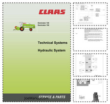 Używany, Claas Dominator 140 150 Kombajny zbożowe Układ hydrauliczny Instrukcja PDF na sprzedaż  PL