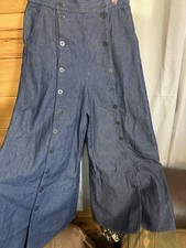 Calça de Equitação Wah Maker Western Feminina Azul Médio Perna Larga EUA Botões Gaúchos Excelente Estado Usado comprar usado Calça de Equitação Wah Maker Western Feminina Azul Médio Perna Larga EUA Botões Gaúchos Excelente Estado Usado comprar usado  Enviando para Brazil