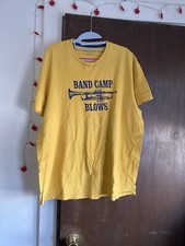 Camiseta American Eagle Outfitters banda acampamento golpes amarela tamanho XL trompete comprar usado  Enviando para Brazil