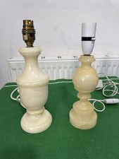 Set alabaster lamps for sale  DERBY