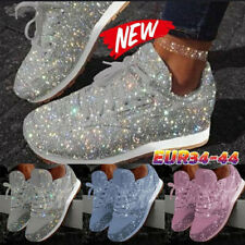 Tênis Feminino Plano Casual Malha com Cadarço Bling Sapatos Vulcanizados Tricô Macio comprar usado  Enviando para Brazil