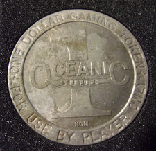 MOEDA/TOKEN PARA JOGOS DE CAÇA-NÍQUEIS OCEANIC LAZER HOME LINES CRUISES CASINO US$ 1 DÓLAR comprar usado  Enviando para Brazil